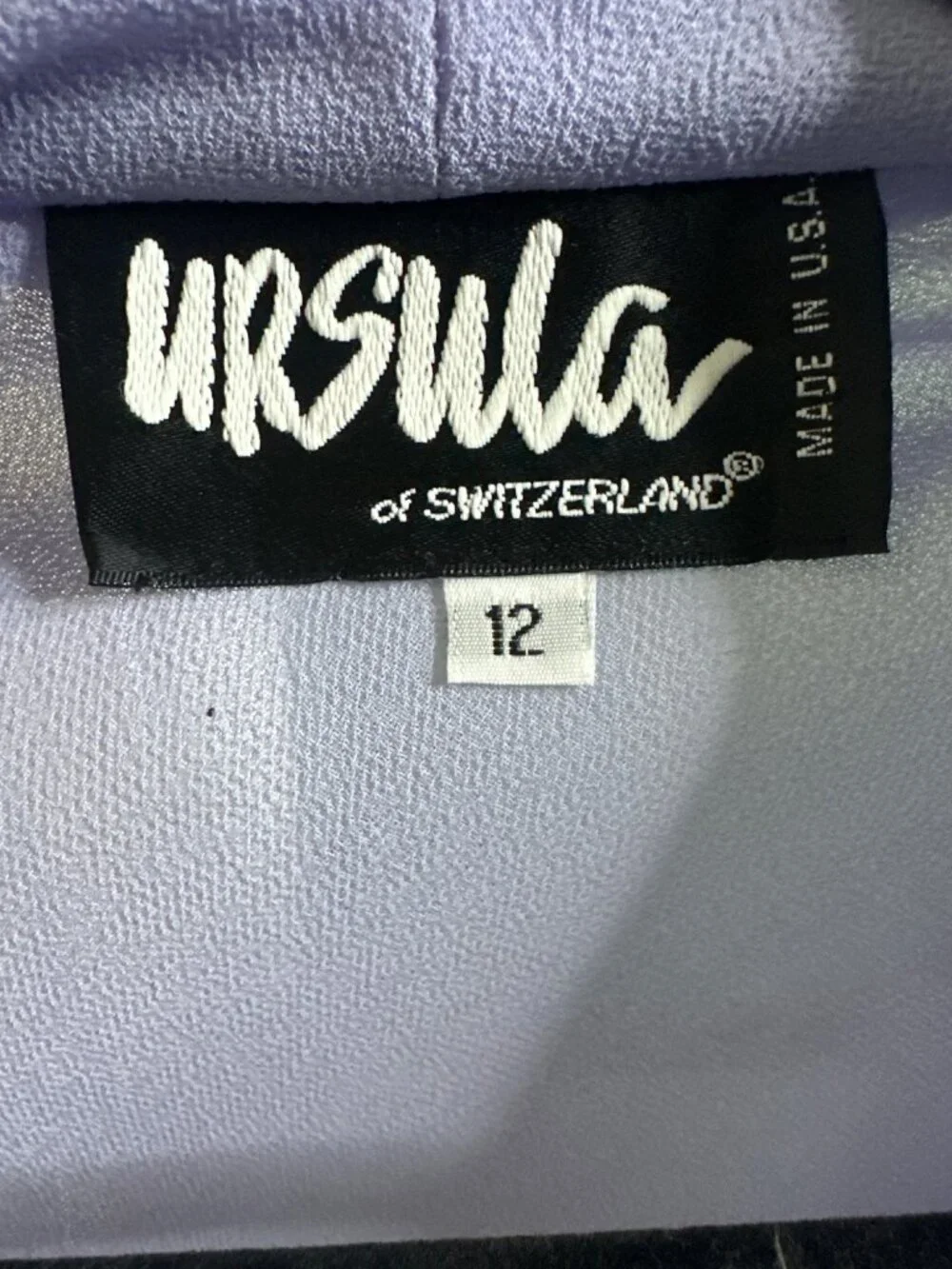 Vintage Ursula of Switzerland 12 Lavender Jacket Floral Lace Cuffs wedding guest